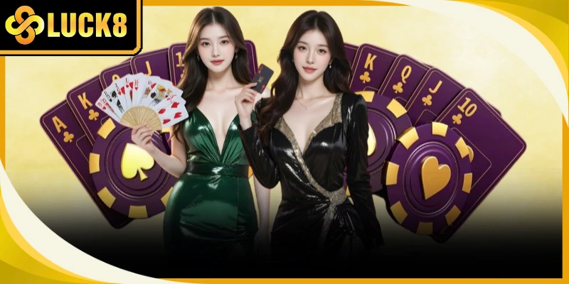 Luck8 hội tụ đầy đủ game bài truyền thống quen thuộc kết hợp thiết kế hiện đại